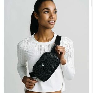 ZYIA Black Leopard Crossbody Bag